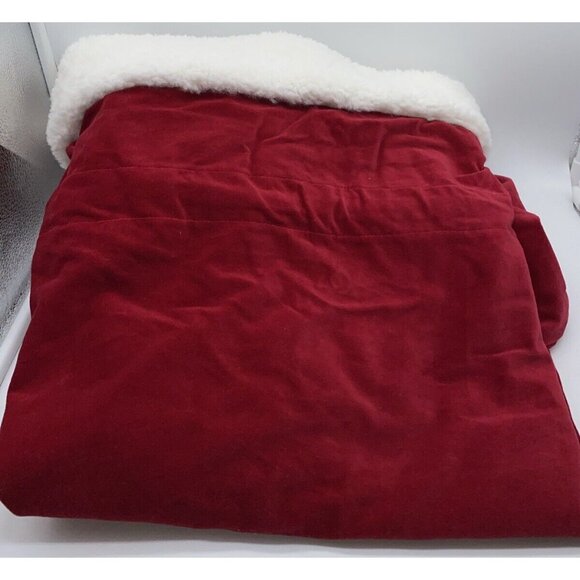 Pottery Barn Kids Lucas Red Velvet Santa Bag Sack Christmas Stocking 40 x 33 in - Picture 14 of 15